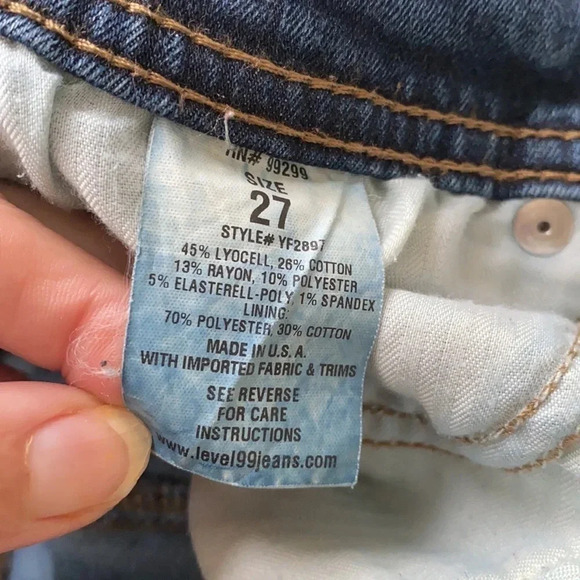 Level 99 Tanya Distressed With holes high rise skinny jeans - Picture 10 of 10